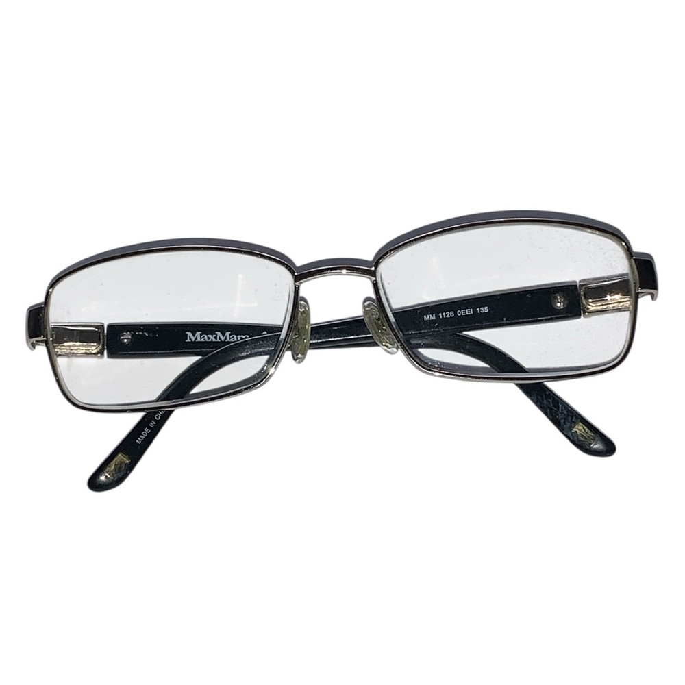 Maxmara Black And Silver Rectangular Glasses - image 3